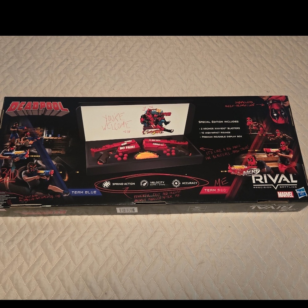 Nerf Rival Deadpool Kronos XVIII-500 Blaster Set Lim Edition Marvel Collectible